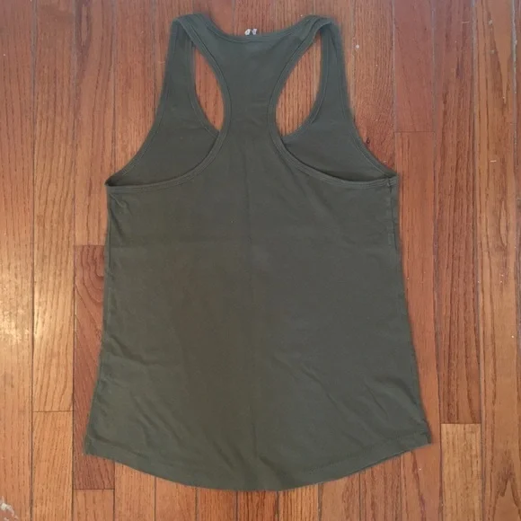 3/$20 American Made Muscle Tee Co. Olive Racerback - Picture 4 of 4